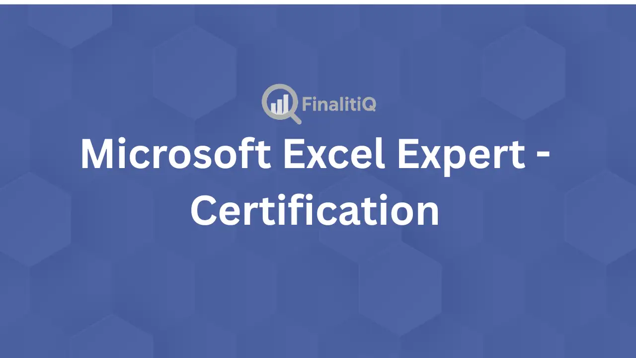 Microsoft Excel Expert – Certification